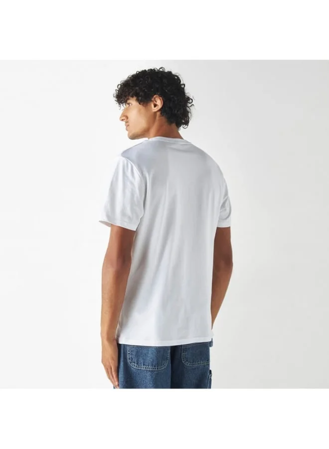 SP Characters One Piece Print Crew Neck T-shirt with Short Sleeves