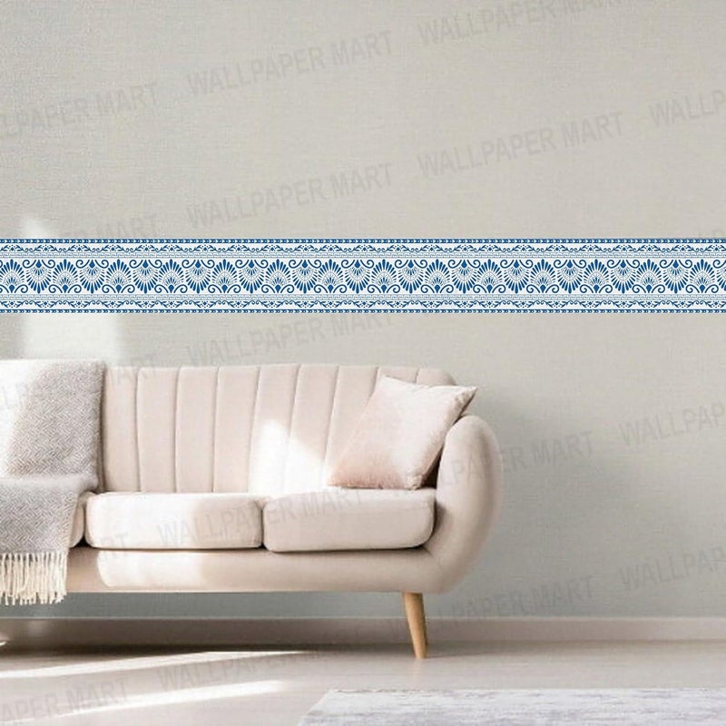 Wallpaper Mart Wallpaper Border Sticker self Adhesive Wall Tile Sticker for Bedroom, Living Room, Ktichen (6x50 in) Pack of 6 - Image 3