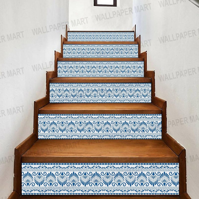 Wallpaper Mart Wallpaper Border Sticker self Adhesive Wall Tile Sticker for Bedroom, Living Room, Ktichen (6x50 in) Pack of 6 - Image 4