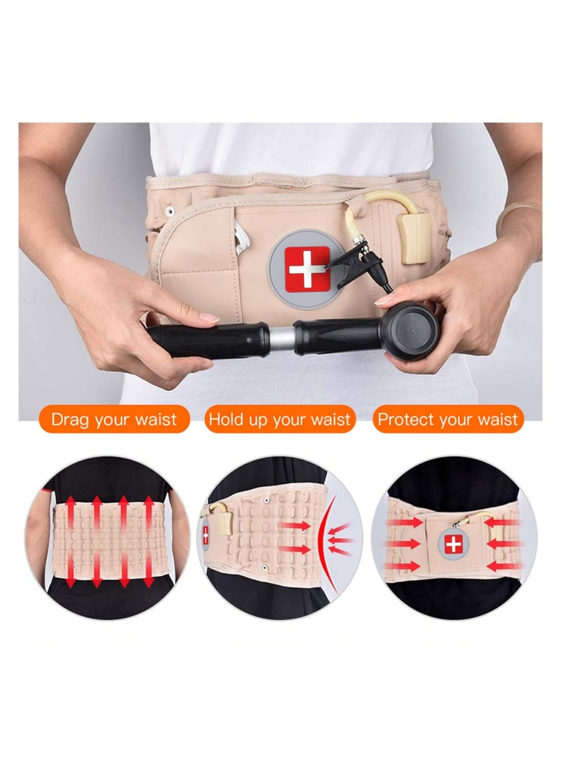 Inflatable lumbar belt backrest decompression belt for waist decompression straps can relieve back pain reduce muscle fatigue