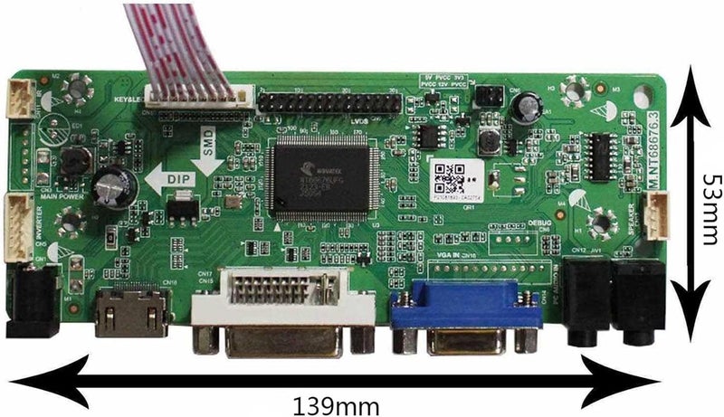 VSDISPLAY VGA DVI Audio LCD Controller Board for 21.5" 23.8" 1920x1080 30Pin LCD Screen T215HVN01.0 M215HW03 V1 V2 M215HGE-L23 M215HTN01.1 LM238WF5-SSA1 LM238WF1-SLE3 - Image 3