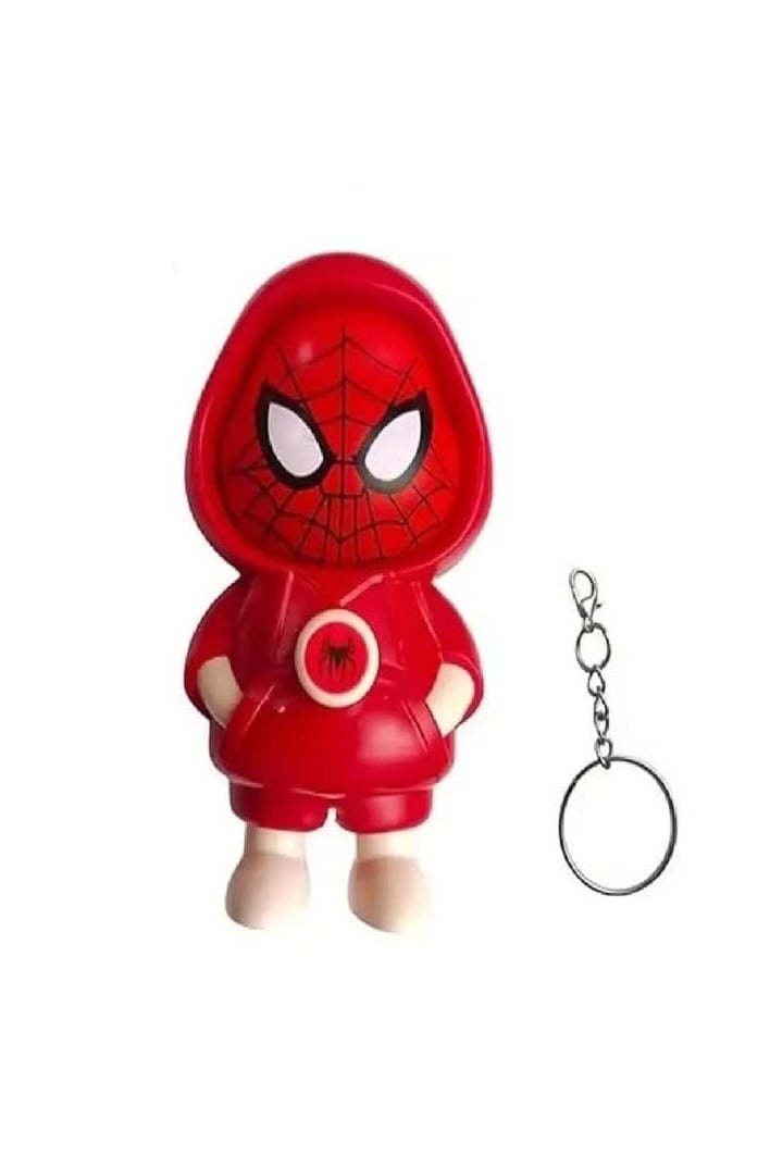 Face Changing Toy Key Holder Cartoon Character Keychain Spider-Man for Gift and Decor 