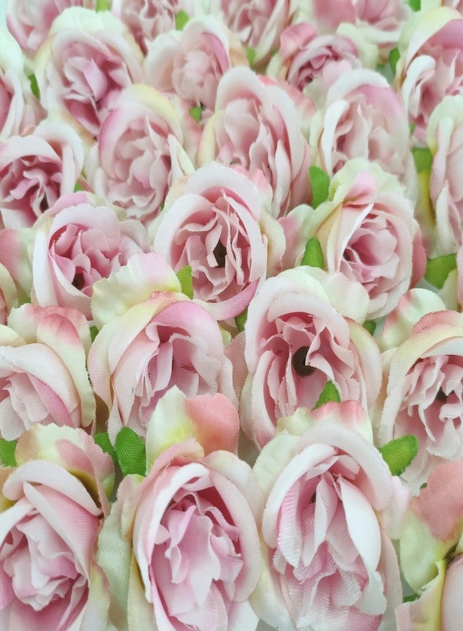 ATFL 2.2''Artificial Satin Rose Flower Heads,80Pcs Silk Rose Heads Bulk,Pink Rose Artificial Flowers Bulk,Artificial Stemless Rose Flower Heads for DIY Crafts Bouquet (80, Pink) - Image 5
