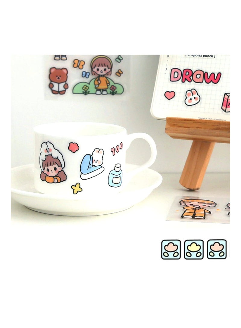 SOLARAE Stickers Set, 800Pcs/100 Sheets Cute Colorful Vinyl Adhesive Decorative Stickers for Scrapbook, Laptop, Phone, Journal, Water Bottle Sticker for Teens Girls Kids, Gift Package - Image 4