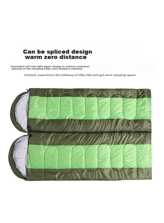 Beijilang Sleeping Bag For Adults, Outdoor Travel, Winter And All Seasons, Warm Camping, Single Person, Dirt-proof Cotton Sleeping Bag, 1.8kg, Army Green - Image 3