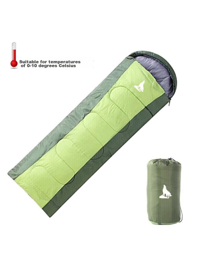 Beijilang Sleeping Bag For Adults, Outdoor Travel, Winter And All Seasons, Warm Camping, Single Person, Dirt-proof Cotton Sleeping Bag, 1.8kg, Army Green - Image 2