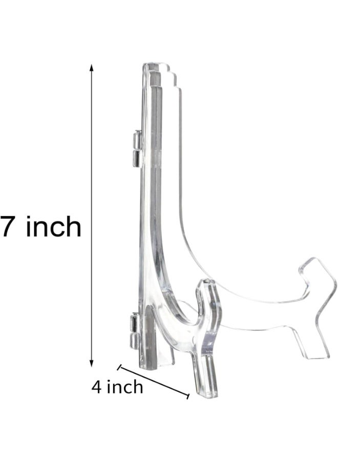 Acrylic Easels or Stands/Plate Holders to Display Pictures or Other Items (Clear 6 Pieces, 7 Inches) - Image 3