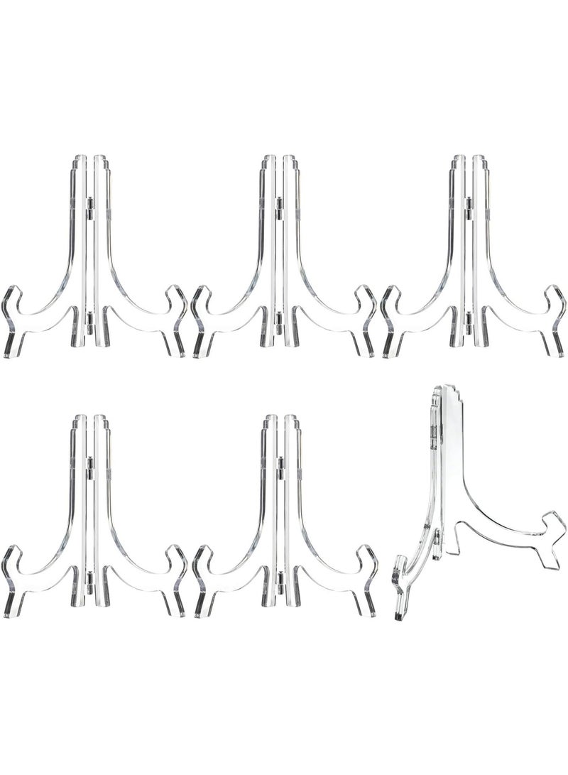 Acrylic Easels or Stands/Plate Holders to Display Pictures or Other Items (Clear 6 Pieces, 7 Inches) - Image 1