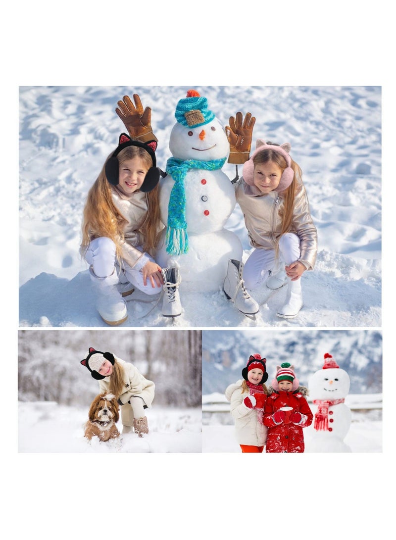 Cozy Faux Fur Winter Ear Muffs - Adjustable & Foldable Outdoor Ear Warmers for Men, Women & Kids (1/2 Pack) - Image 4