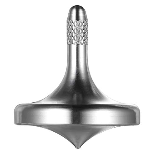 CHEETOP Precision Metal Spinning Top Well Made Stainless Steel Spin Long Lasting Exceed 6 Mins Desktop Gyro EDC Toy Perfect Balance Easy to Use Kill Time Efficiently ProSilver - Image 1