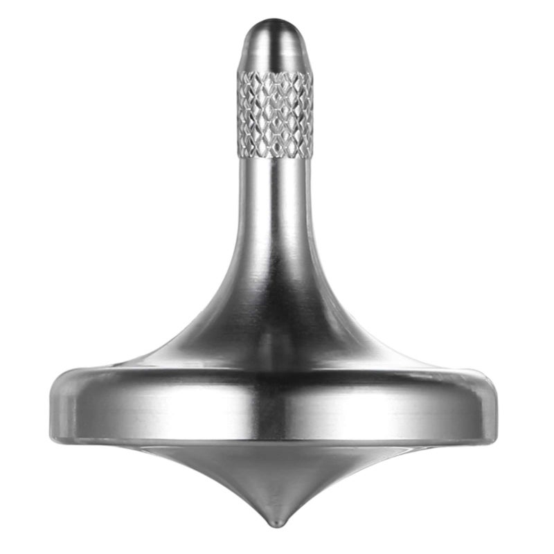 CHEETOP Precision Metal Spinning Top Well Made Stainless Steel Spin Long Lasting Exceed 6 Mins Desktop Gyro EDC Toy Perfect Balance Easy to Use Kill Time Efficiently ProSilver - Image 2