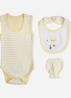 Babies Basic Pack of 7 - Cotton Bodysuit, Top, Pants, Bib, Socks, Mitten and Cap  - Image 3