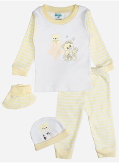 Babies Basic Pack of 7 - Cotton Bodysuit, Top, Pants, Bib, Socks, Mitten and Cap  - Image 2