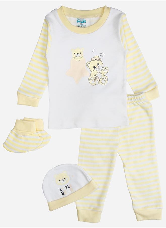 Babies Basic Pack of 7 - Cotton Bodysuit, Top, Pants, Bib, Socks, Mitten and Cap  - Image 2