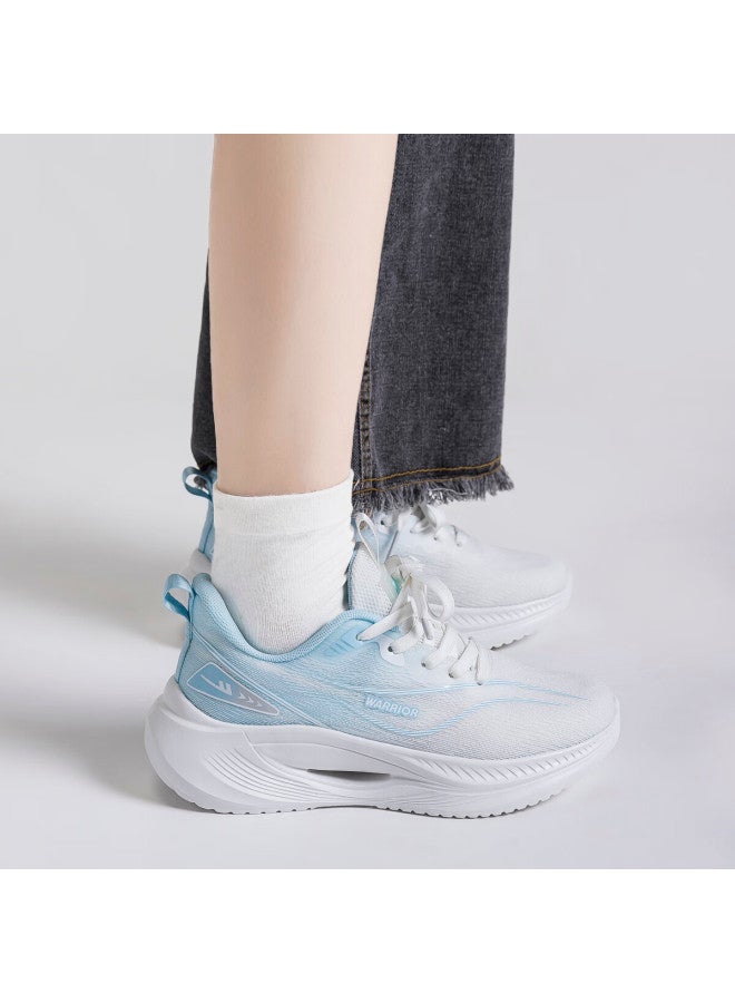 Pull Back Huili Official Women's Casual Sports Running Shoes, Summer Breathable Mesh Shoes For Women Wxy4812 White Blue 35 - Image 3