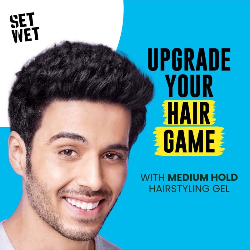 SET WET جل تصفيف الشعر للرجال من ست ويت كاجوال كول 50 جرام تثبيت متوسط لمسة لامعة عالية للشعر المتوسط إلى الطويل خالي من الكحول خالي من الكبريتات - Image 2