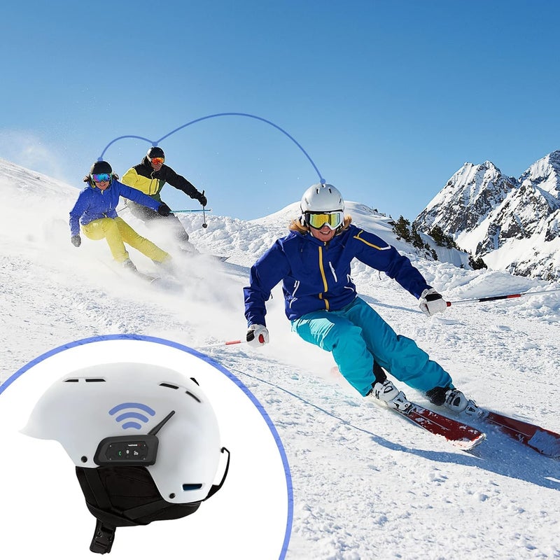 EJEAS V6 Motorcycle Bluetooth Headset, 2 Riders Motorcycle Intercom Helmet Communication System with Noise Reduction and Bluetooth 5.1 for Motorcycling Skiing and Climbing (2 Pack) - Image 3