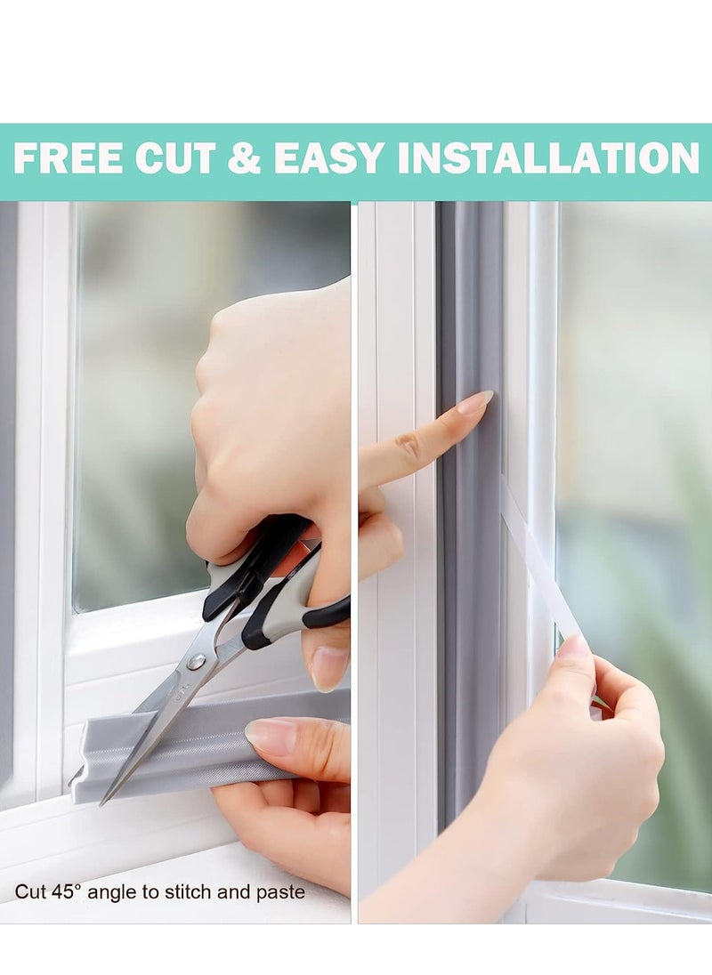 Generic - Draft Stopper Sweep, Door Weatherproofing Stripping, Window Seal Strip Self-adhisive Soundproof Cuttable Weather Length 2M White - Image 1