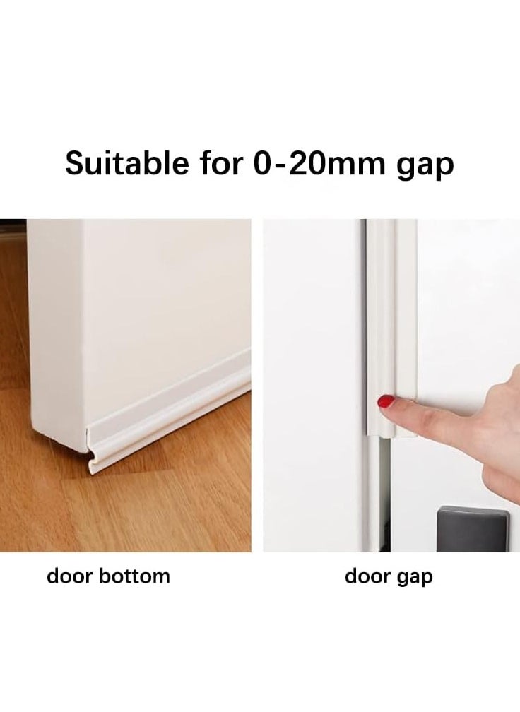 Generic - Draft Stopper Sweep, Door Weatherproofing Stripping, Window Seal Strip Self-adhisive Soundproof Cuttable Weather Length 2M White - Image 1