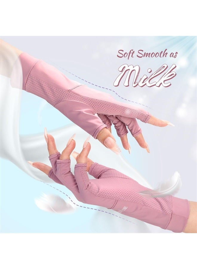 MelodySusie Premium UV Gloves for Nails,Professional UPF99+ UV Protection Gloves for Manicures, Ultra Cool Feeling Fabric, Nail Art Skin Care Fingerless Anti UV Glove Protect Hands from UV Harm - Image 4