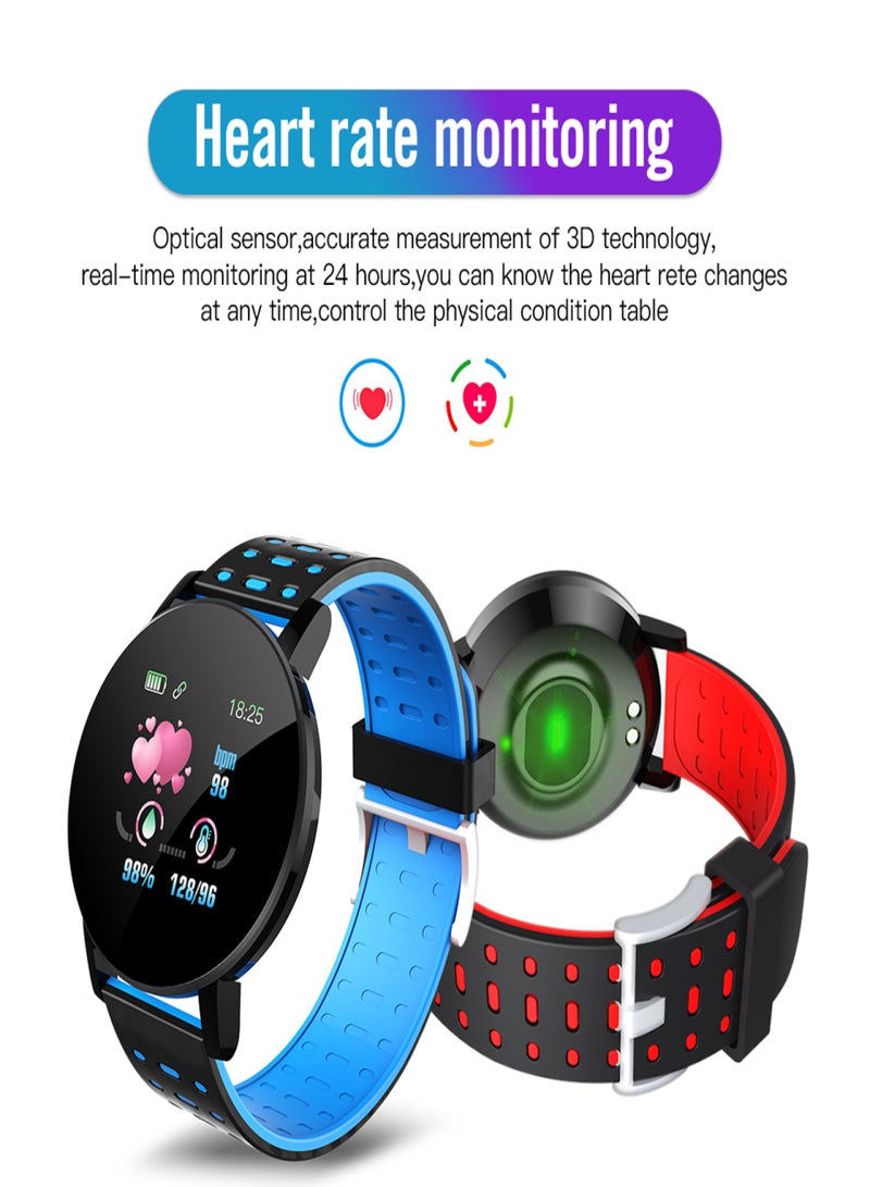 119plus 1.3in Intelligent Watches Heart Rate Monitoring Watch Sports Watches Wristband Waterproof Smartwatch  - Image 3