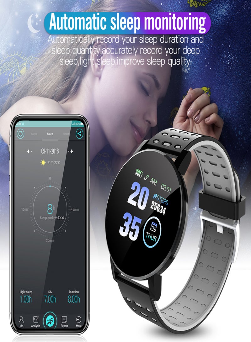 119plus 1.3in Intelligent Watches Heart Rate Monitoring Watch Sports Watches Wristband Waterproof Smartwatch  - Image 4