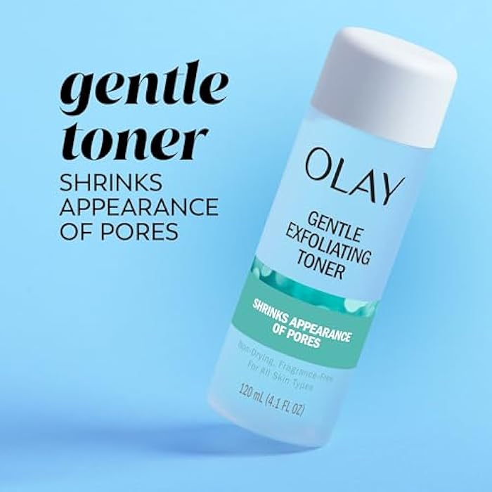 Olay Gentle Exfoliating Toner, Fragrance Free, 4.1 fl oz, Pore Treatment Face Cleanser Unclogs and Diminishes the Appearance of Pores - Image 2