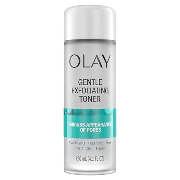 Olay Gentle Exfoliating Toner, Fragrance Free, 4.1 fl oz, Pore Treatment Face Cleanser Unclogs and Diminishes the Appearance of Pores - Image 1