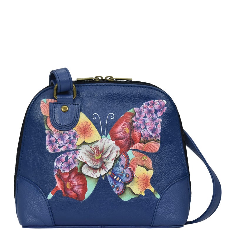 Anna By Anuschka Women Organizer Hand Painted Genuine Leather Small Multi Compartment ZipAround OrganizeButterfly Mosaic Butterfly Mosaic - Image 2