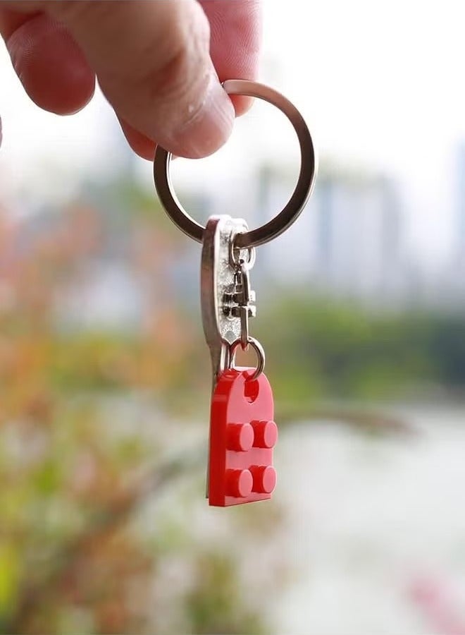 Generic Matching Couple Heart Keychain, Cartoon Keychain Premium Accessories, Boyfriend Girlfriend Stuff Him Friends Set, Compatible with Lego Gifts, Key Purse Handbag Charms Pendant Car Chain Creative Gift  - Image 4