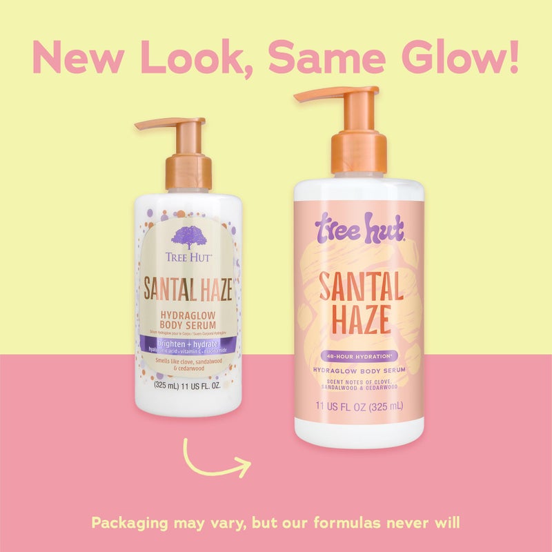 Tree Hut Santal Haze Hydraglow Hydraglow Body Serum, Brighten & Hydrate, with Hyaluronic Acid, Vitamin C & Niaciamide, 11 Oz. - Image 2