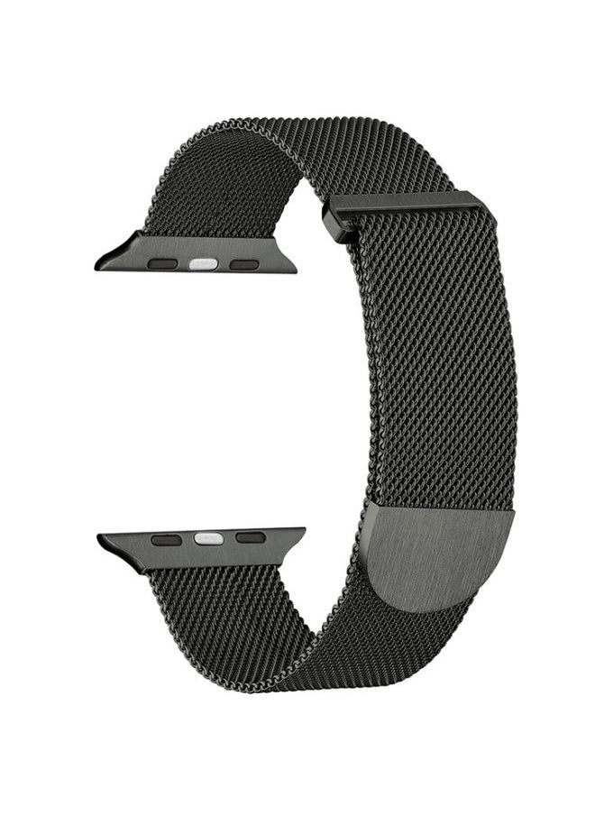 Generic - Replacement Strap For Apple Watch SE 40mm Milanese Metal Magnetic Watch Band Army Green - Image 1