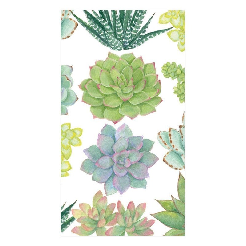 Caspari Succulents Paper Guest Towel Napkins - 30 Count - Image 2