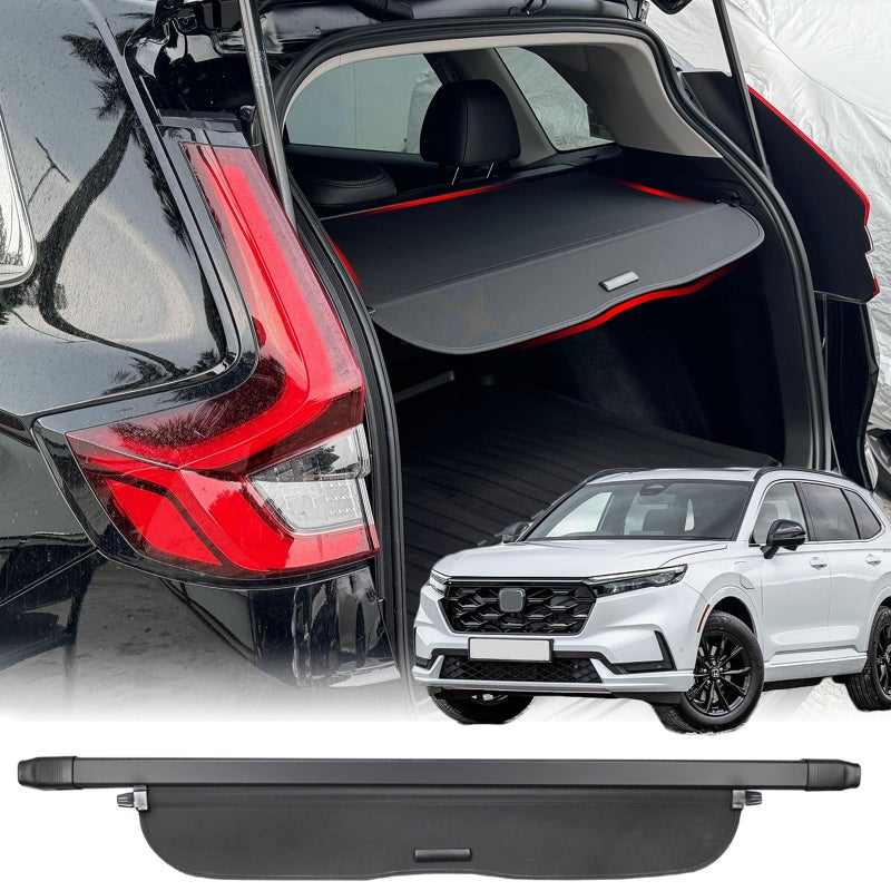 Volcaner Cargo Cover for 2023-2025 2026 Honda CRV Accessories, (Canvas) for Honda CRV 2023-2026 Accessories(Include Hybrid) Retractable Trunk Cover Shield Shade Privacy Screen for CR-V - Image 1