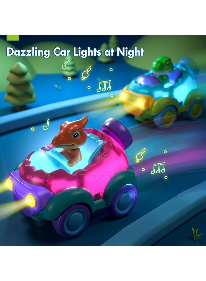 Castle Girl Dinosaur Toy, 2 Pack Dinosaur Toys for Kids 3-5, Remote Control Car for Toddlers 1-3, Kids Toys Girls 3-5, 2 Year Old Girl - Image 2