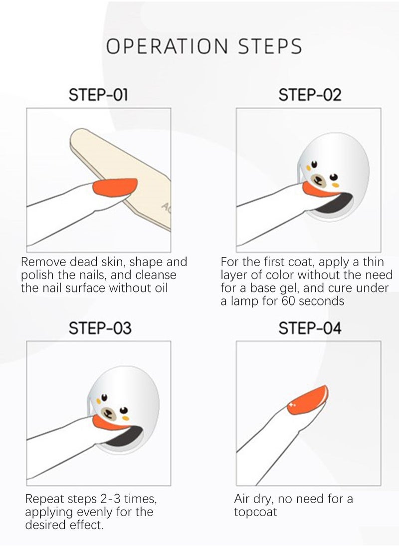 VOA - 3 in 1 One Step Gel Polish Soak Off UV LED without Base and Top Coat Long Lasting Safe Fast Cure Nail Art Manicure for Starter Salon DIY at Home 10ml - Image 1