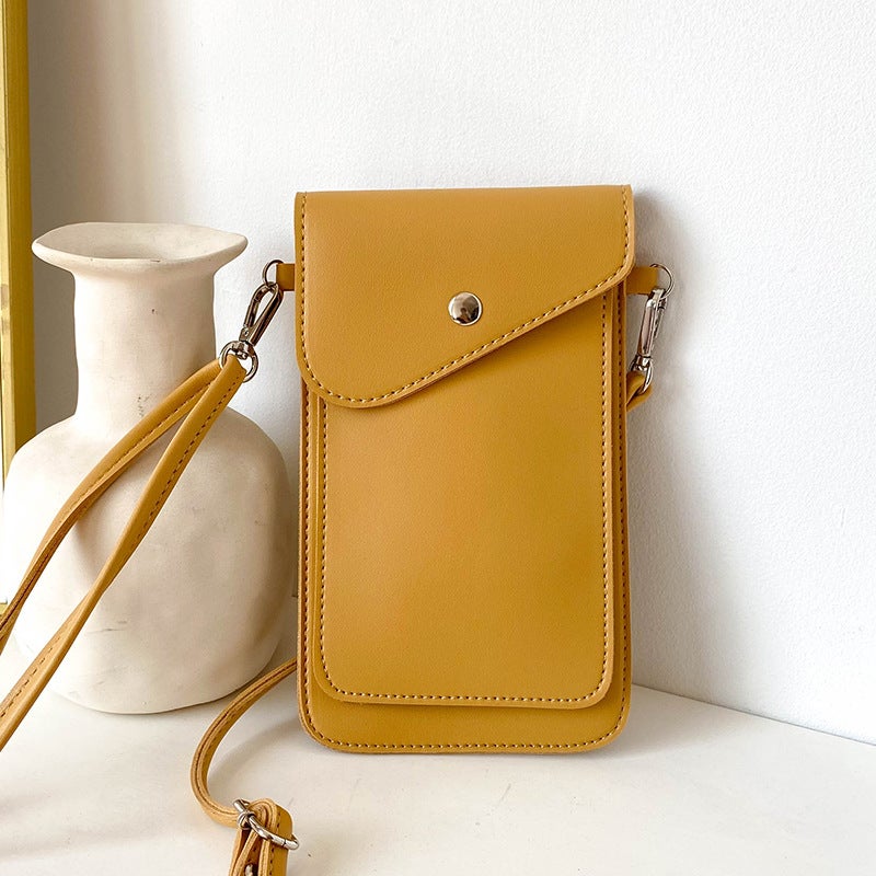 Durable Genuine Leather Mobile Phone Bag Vertical Mobile Phone Small Bag Double Layer Mini Western Style Women'S Bag - Image 1