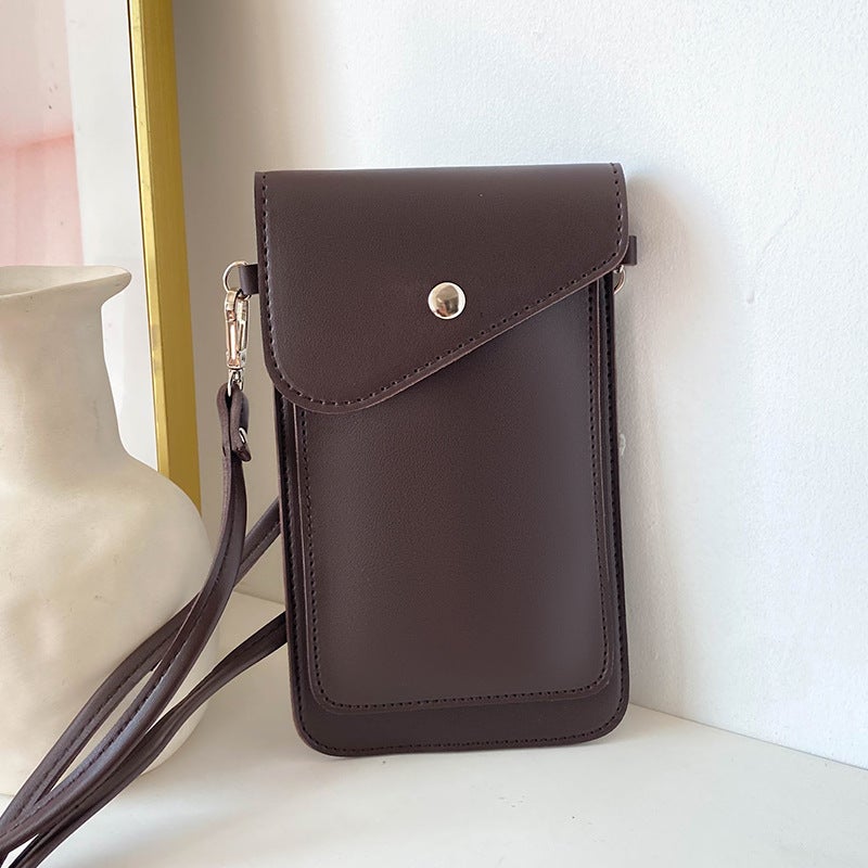 Durable Genuine Leather Mobile Phone Bag Vertical Mobile Phone Small Bag Double Layer Mini Western Style Women'S Bag - Image 3