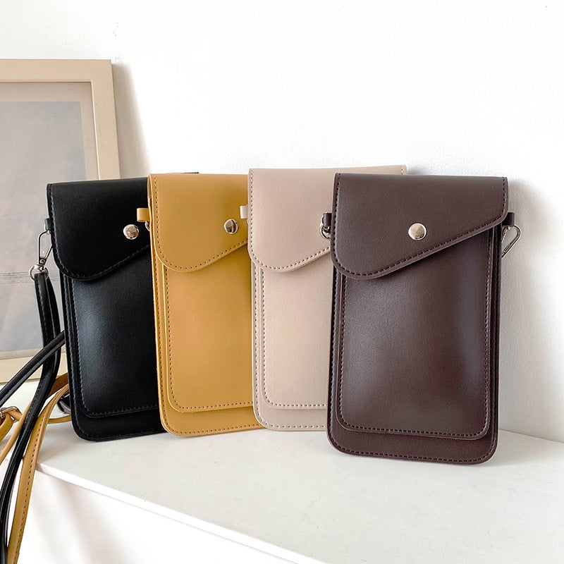 Durable Genuine Leather Mobile Phone Bag Vertical Mobile Phone Small Bag Double Layer Mini Western Style Women'S Bag - Image 5