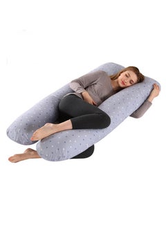 Bluejw U-Shaped Full Body Pregnancy Cotton Pillow Pregnancy Pillows For Sleeping 80x150cm  - Image 1