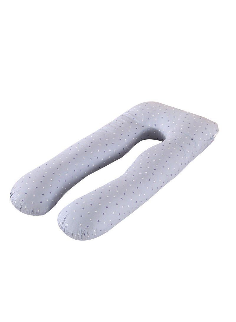 Bluejw 80x150cm 1pc U-Shaped Full Body Pregnancy Cotton Pillow Pregnancy Pillows For Sleeping U-Shape Pregnancy Supporter Pillow Case Soft Body Cushion Cover for Side Sleeping and Washable for Pregnant Women(Grey) - Image 5