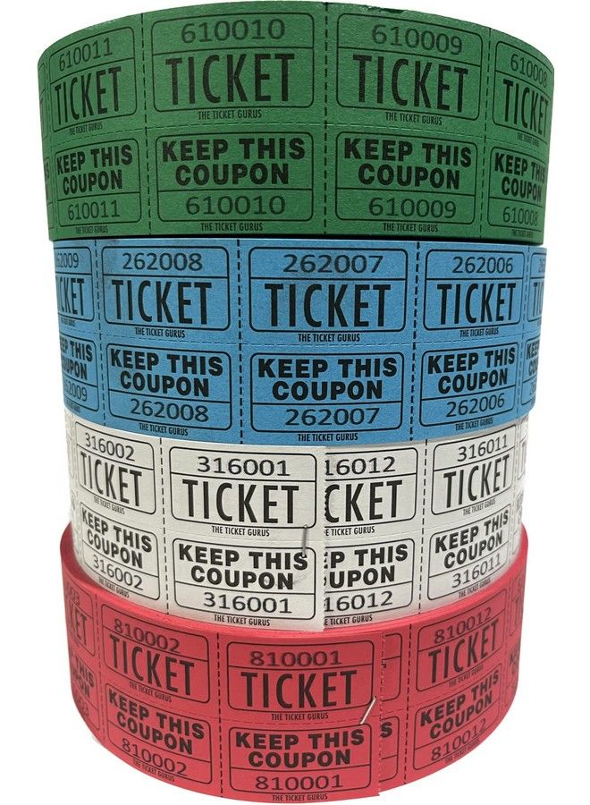 Large Raffle Tickets Double Roll The Ticket GURU-Large Number
