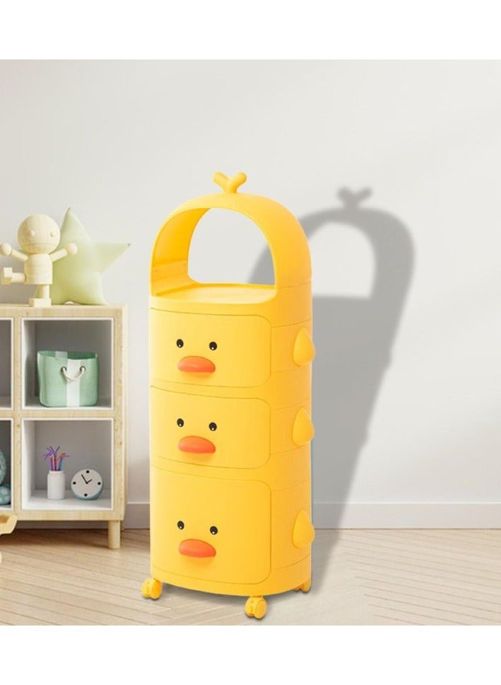 Slim hand drawer unit with wheels, 3 rounds - Image 1