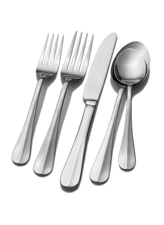 بفالتزغراف مجموعة أدوات مائدة من الفولاذ المقاوم للصدأ من Pfaltzgraff Everyday Simplicity، 53 قطعة، تكفي 8 أشخاص  - Image 1