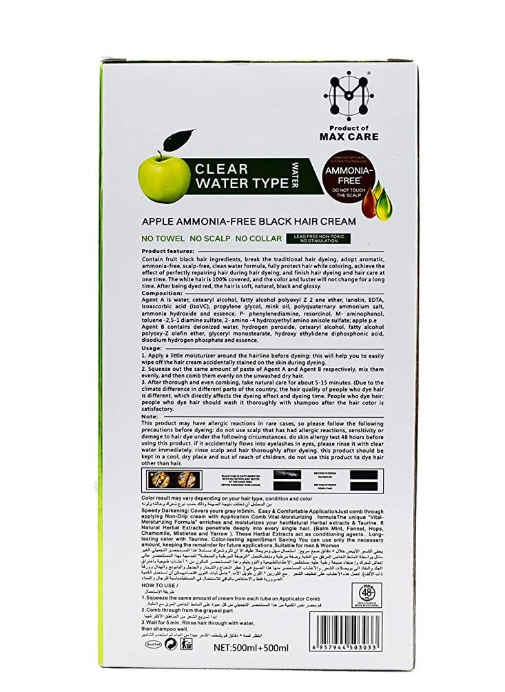 BLOOMING TIME - BLACK APPLE DYE FOR HAIR AND BEARD AMMONIA FREE - Image 1