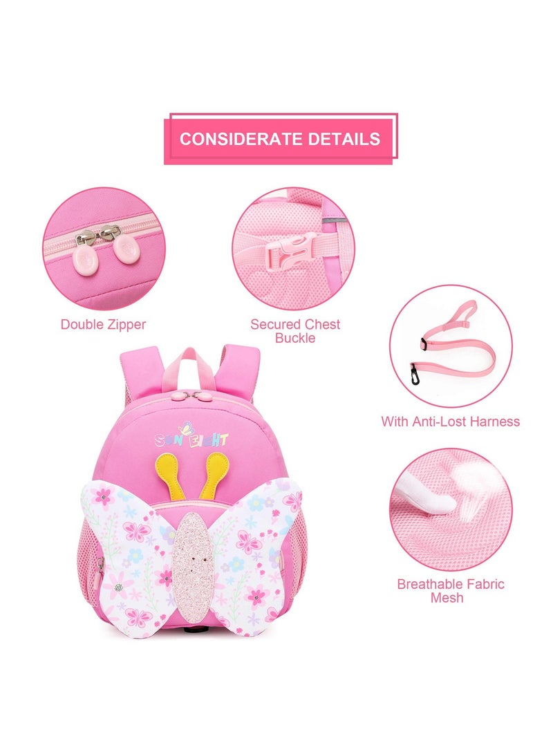 SUN EIGHT Toddler Backpack Preschool Bag for Boys Girls with Anti-Lost Leash, Cute Cartoon Kids Backpack for 2-6 Years Old, Lightweight Children’s Daycare School Bag, SE22065 - Image 5