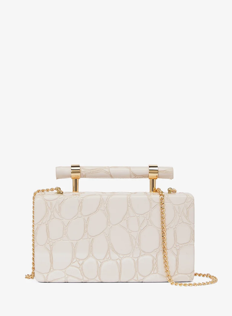 ELLA Gold Accent Printed Detailed Handle Bag