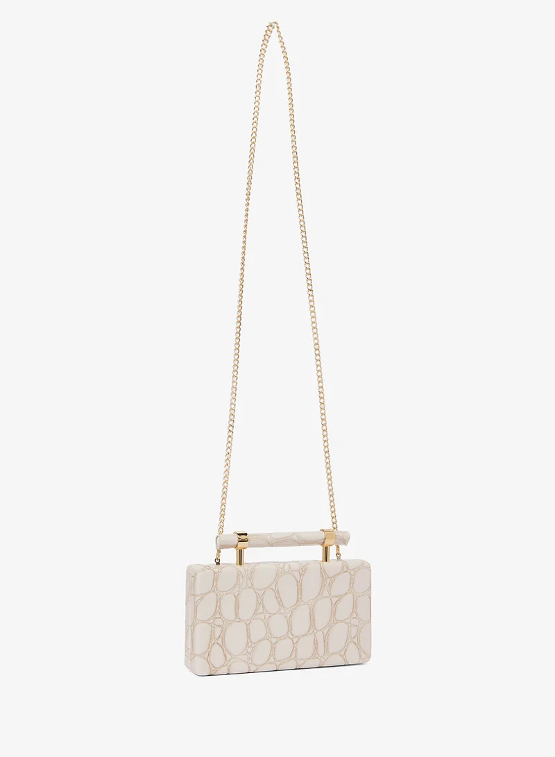 ELLA Gold Accent Printed Detailed Handle Bag