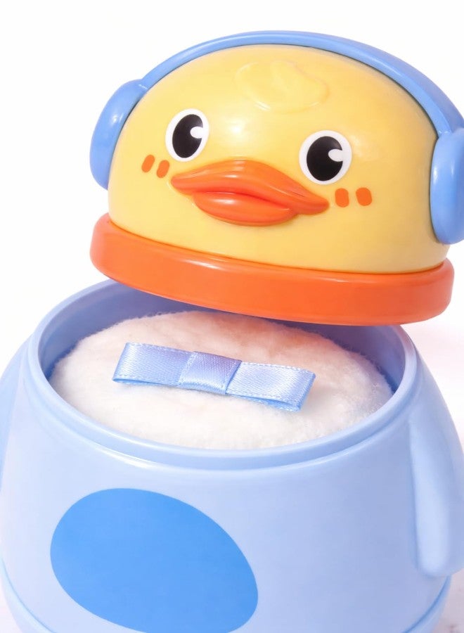 KALRA MAGIC Baby Powder Puff Box with Soft Sponge Applicator, Talcum Powder Storage Container for Newborns, Infants & Toddlers (Blue, S) - Image 4