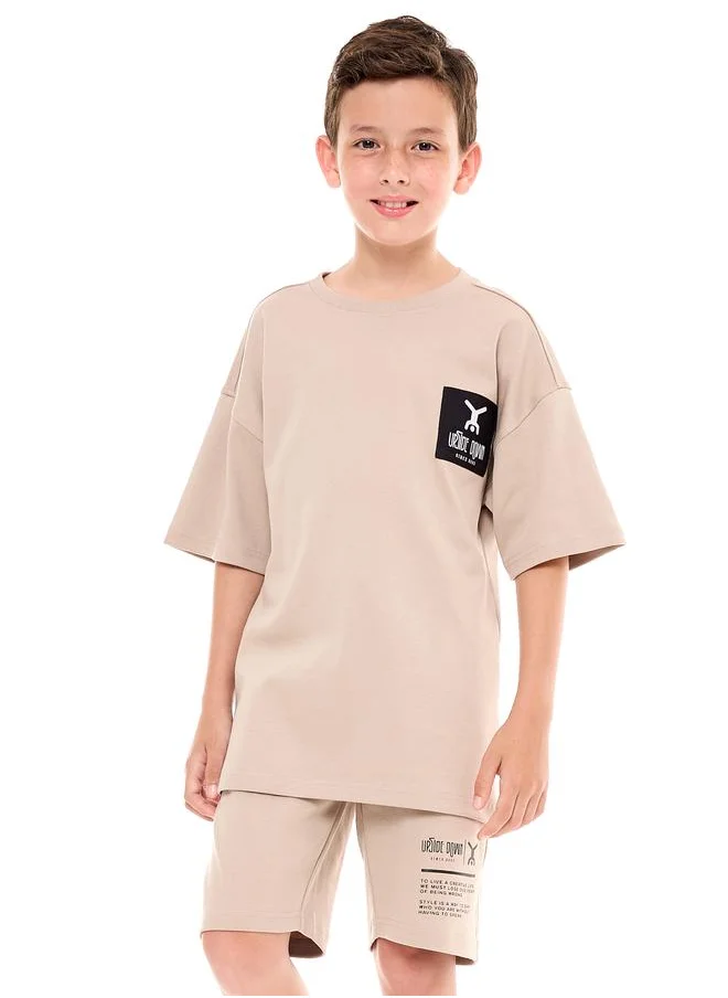 victor and jane Dropped Shoulder Oversized T-Shirt & Shorts Set by Styli